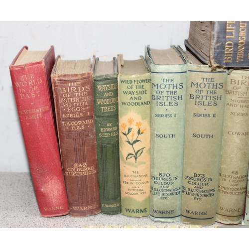 573 - A qty of assorted antique and later natural history books, mainly British birds and flora etc