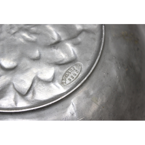 1601 - A vintage 1920's Art Nouveau or Jugendstil Kayserzinn Pewter Bowl, number 4245 with Lilypad and Drag... 