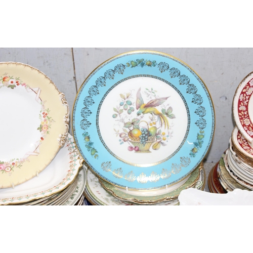 1766 - Qty of antique and later plates to include Minton, Aynsley and Harrods