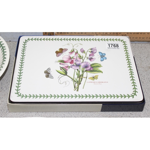 1768 - Qty of Portmeirion Botanic Garden pottery to include bowls and placemats