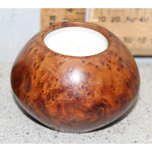 1772 - Set of 4 turned wooden tea light candle holders