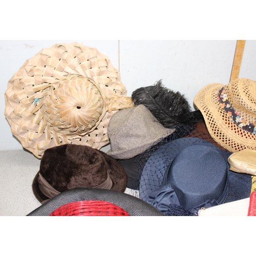 214 - Qty of ladies hats, purses and scarves