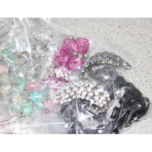 2360 - A large qty of assorted costume jewellery necklaces, mostly glass beads, box 2 of 3