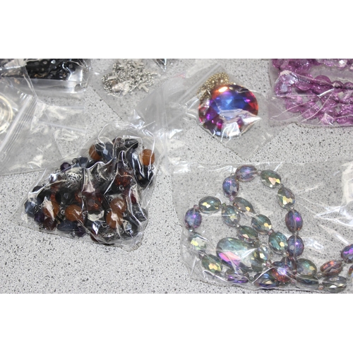 2360 - A large qty of assorted costume jewellery necklaces, mostly glass beads, box 2 of 3