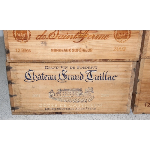 285 - 4 wooden wine crates, approx 50cm x 33cm x 17cm