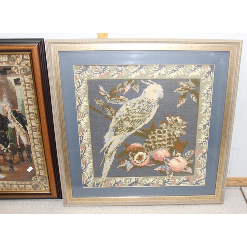 451 - 6 assorted framed tapestry pictures, largest approx 78cm x 58cm