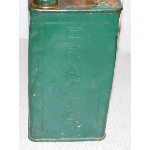 742 - 2 vintage fuel/Jerry cans, one Pratt's the other has a BP cap