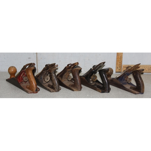 5 woodworking planes to incl Stanley, Whitemore, Record, WS and GTL