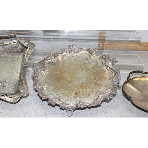 1068 - Qty of assorted silver plated items, mainly antique pieces, approx 4.6kg gross