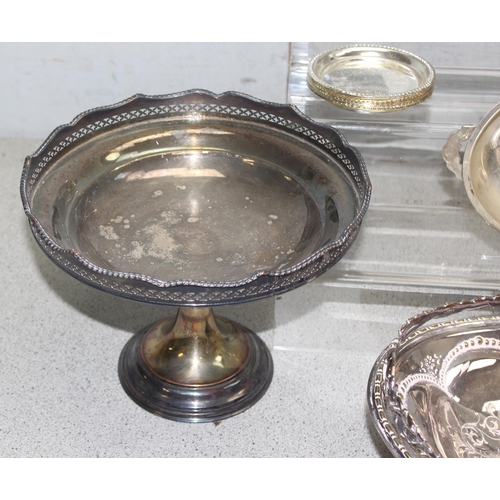 1071 - Qty of assorted silver plated items, mainly antique pieces, approx 4.6kg gross