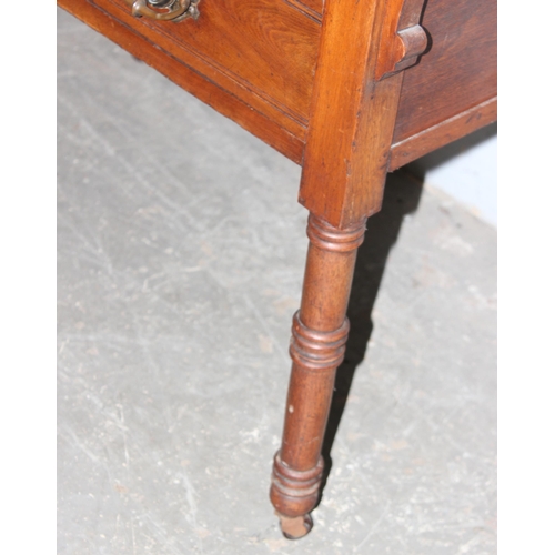 133 - An Art Nouveau period dressing table with mirror, approx 102cm wide x 52cm deep x 160cm tall