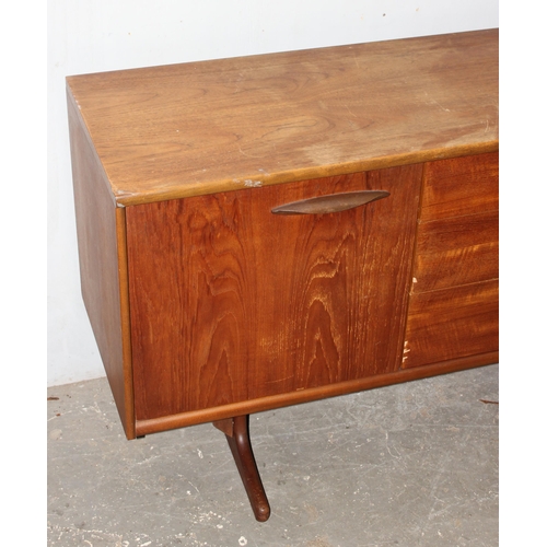 4 - A retro mid-century sideboard, possibly by Jentique but seemingly unmarked, 3 drawers flanked by 2 c... 