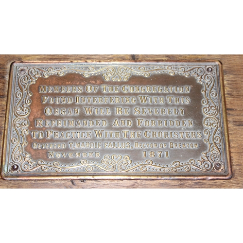 287 - 3 assorted vintage wooden boxes, one with interesting brass plaque and a Georgian mirror base (4)