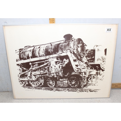 468 - A. L. Hammond, 2 signed limited edition prints of trains, signed in pencil and a further train print... 