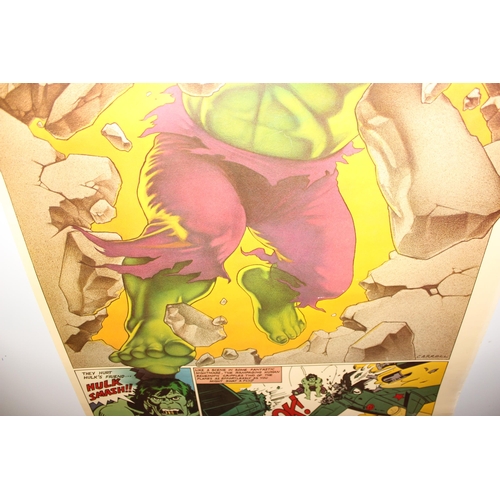 475 - An original 1977 Hulk poster, produced by Thought Factory of California for Marvel Comics, designed ... 