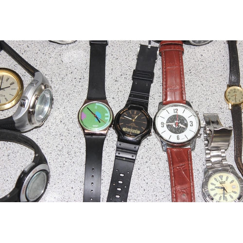 1341 - Qty of assorted watches to inc Casio, Fossil and Swatch etc