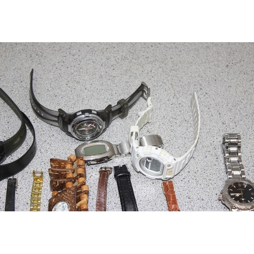 1341 - Qty of assorted watches to inc Casio, Fossil and Swatch etc