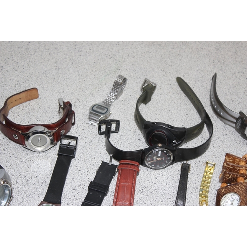 1341 - Qty of assorted watches to inc Casio, Fossil and Swatch etc