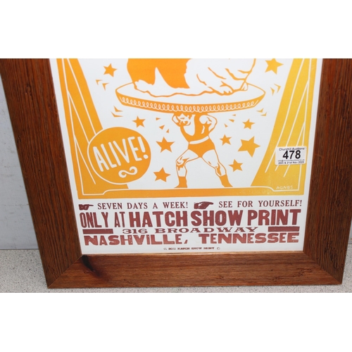 478 - A Hatch Show print poster 