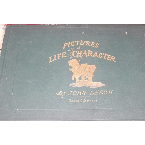 576 - Punch Almanac - Pictures of Life & Character, by John Leech, London, 5 volumes, 19th century