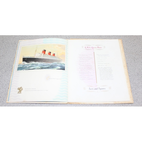 577 - Qty of assorted ephemera to inc a vintage Cunard Passenger list, a signed sheet music by Val Doonica... 