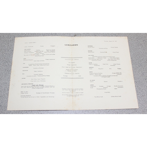 577 - Qty of assorted ephemera to inc a vintage Cunard Passenger list, a signed sheet music by Val Doonica... 