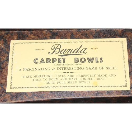 1503 - Vintage British made 'Banda' Carpet bowls set in original box