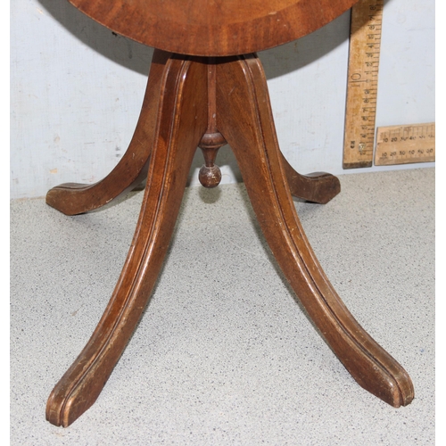 17 - Vintage Mahogany tilt top side table with pedestal base