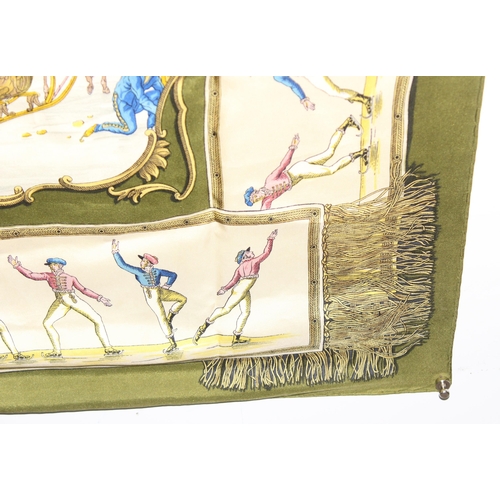 200 - A vintage Hermes of Paris silk scarf, Les Plaisirs du Froid, designed by Hugo Grygkar, approx 87cm x... 