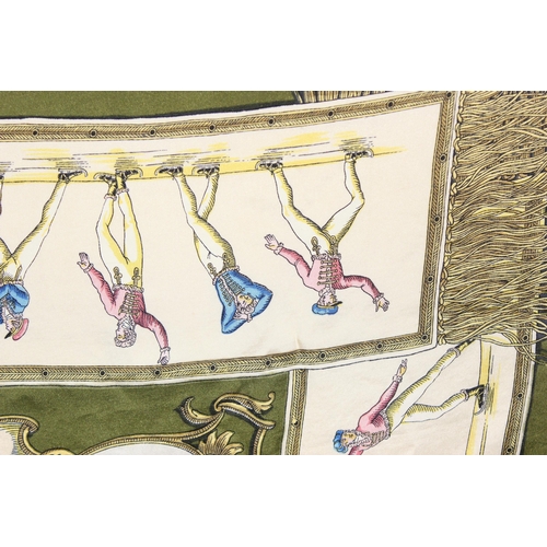 200 - A vintage Hermes of Paris silk scarf, Les Plaisirs du Froid, designed by Hugo Grygkar, approx 87cm x... 