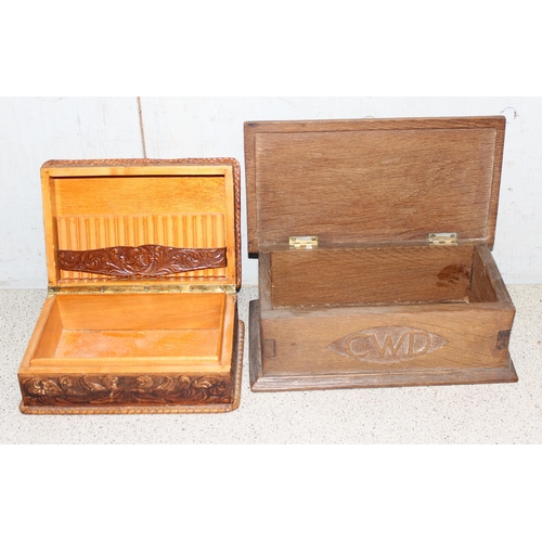 272 - 4 vintage boxes to include Mauchlineware