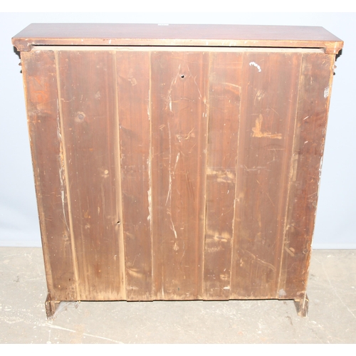 44 - An antique mahogany bookshelf with 2 adjustable shelves, approx 107cm wide x 28cm deep x 115cm tall