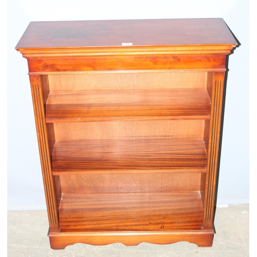 47 - A vintage mahogany bookshelf with 2 shelves, approx 83cm wide x 33cm deep x 105cm tall