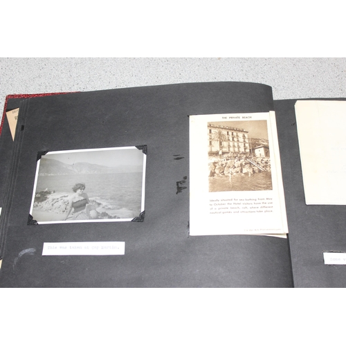 500 - Vintage photograph album portraying a 1951 holiday to Europe and a Folio containing Engravings of th... 