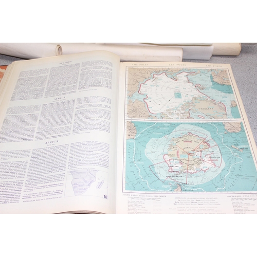 504 - Qty of vintage maps and an Atlas international Larousse