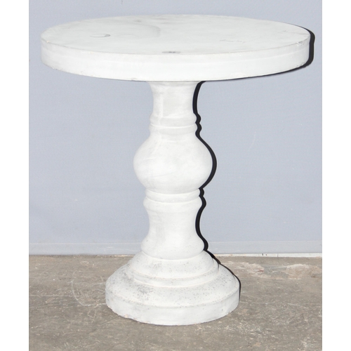 52 - A grey painted lamp table, approx 60cm in diameter x 65cm tall