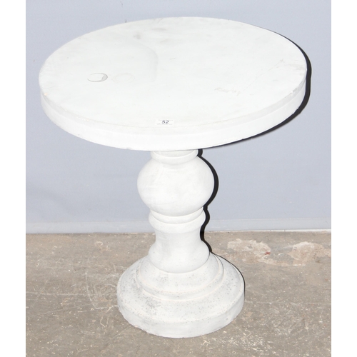 52 - A grey painted lamp table, approx 60cm in diameter x 65cm tall