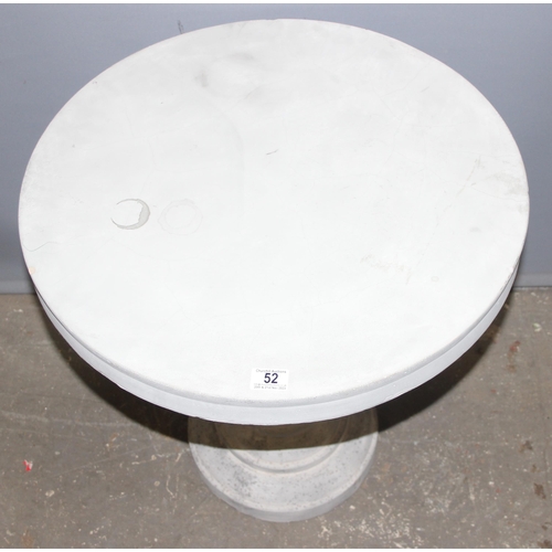 52 - A grey painted lamp table, approx 60cm in diameter x 65cm tall