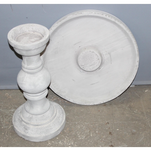 52 - A grey painted lamp table, approx 60cm in diameter x 65cm tall