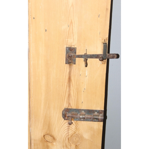 59 - 2 vintage internal pine doors with fittings largest approx. 179cm x 76cm