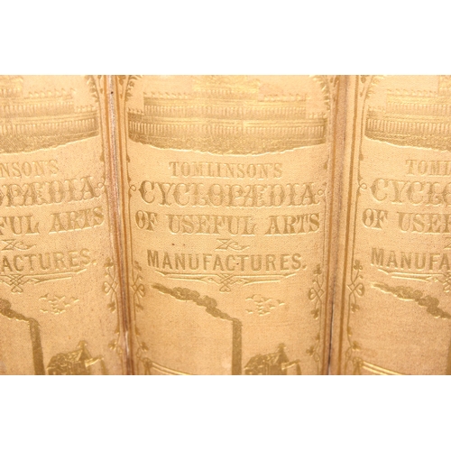 501 - Tomlinson's Cyclopaedia of Useful Arts by Charles Tomlinson, 3 cloth bound volumes published by Virt... 