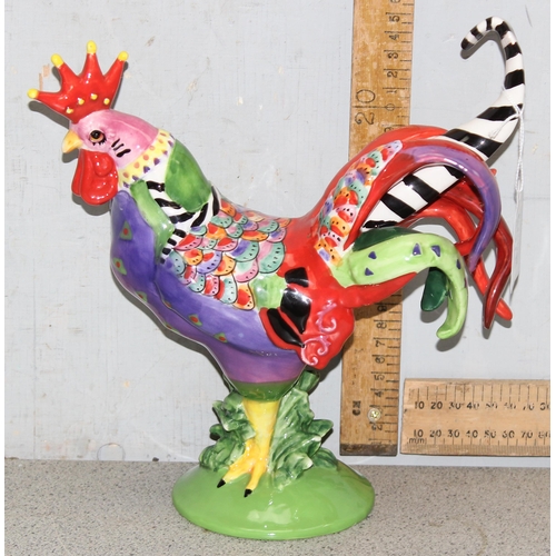 1705 - Poultry in Motion by Westland Giftware, a large colourful pottery model of a cockerel, approx 28cm t... 