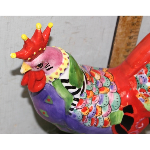 1705 - Poultry in Motion by Westland Giftware, a large colourful pottery model of a cockerel, approx 28cm t... 