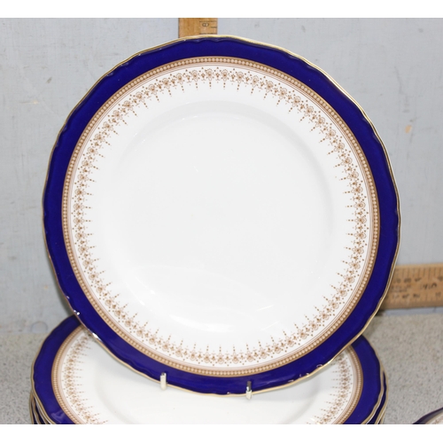 1723 - Large Royal Worcester 'Regency' dinner service with cobalt blue & gold gilt decoration