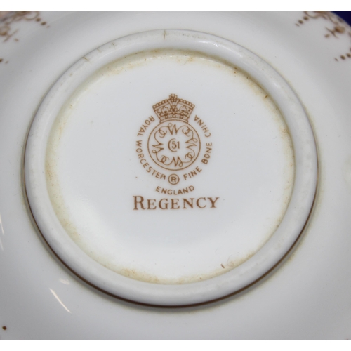 1723 - Large Royal Worcester 'Regency' dinner service with cobalt blue & gold gilt decoration