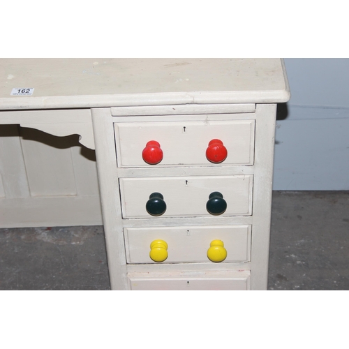 162 - Childs painted 4 drawer desk approx. 117cm W X 44cm D x 65cm H