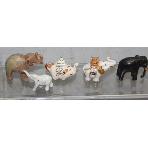 1817 - Qty of porcelain and other small elephant figures