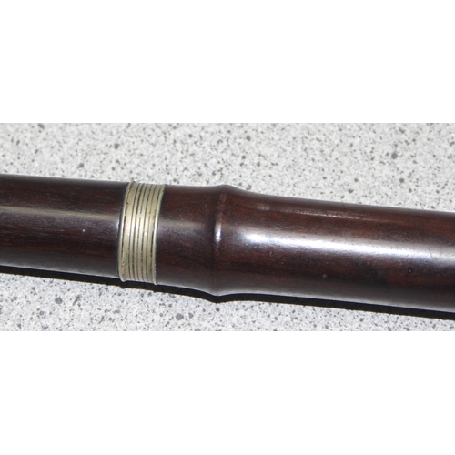 619 - An antique Rosewood fife or flute, marked London Improved, likely late 19th century, approx 39cm lon... 