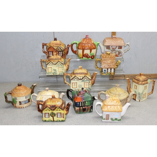 1805A - Qty of cottage ware teapots, biscuit barrels, butter dishes and milk jugs