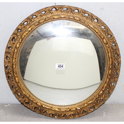 494 - A round antique style gilt plaster convex mirror, approx 50cm in diameter and a vintage Italian oil ... 